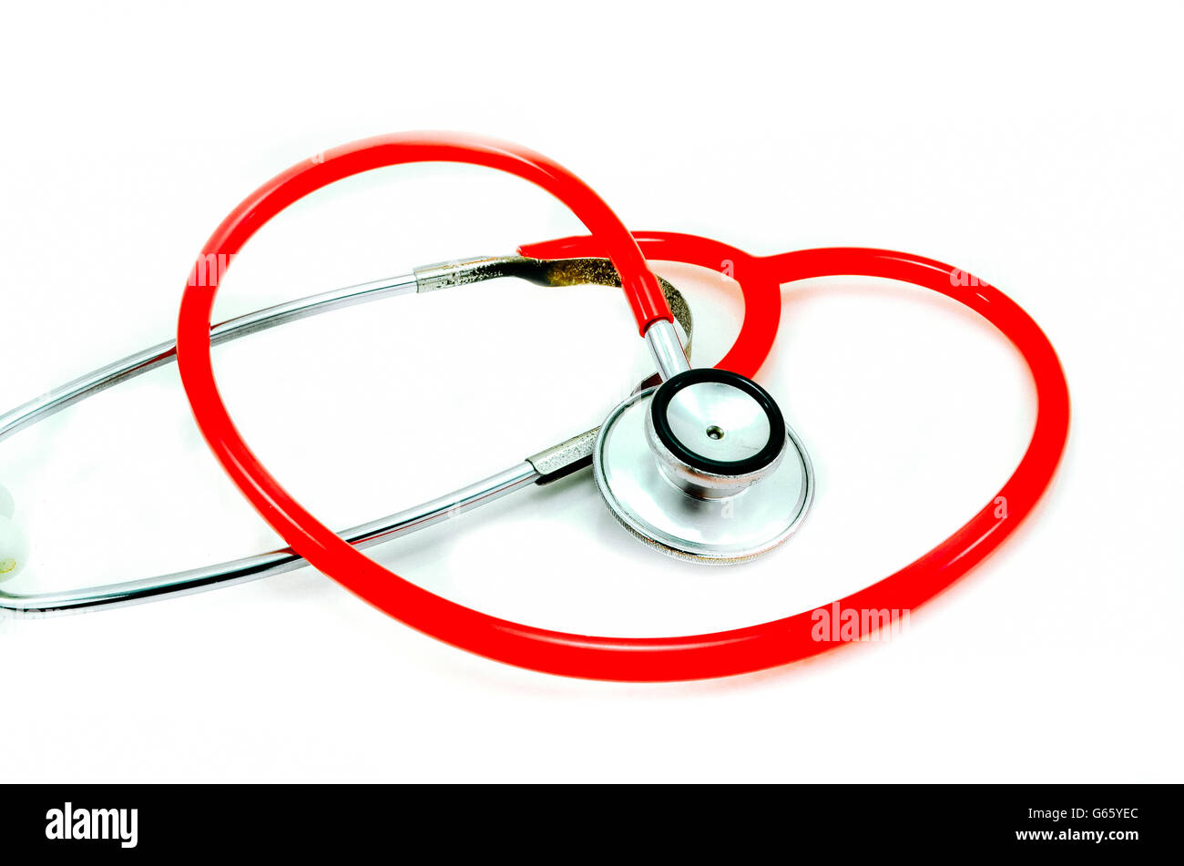 stethoscope with reflection and blue tint Stock Photo