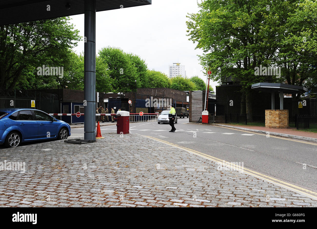 The entrance to the royal artillery barracks hi-res stock photography ...