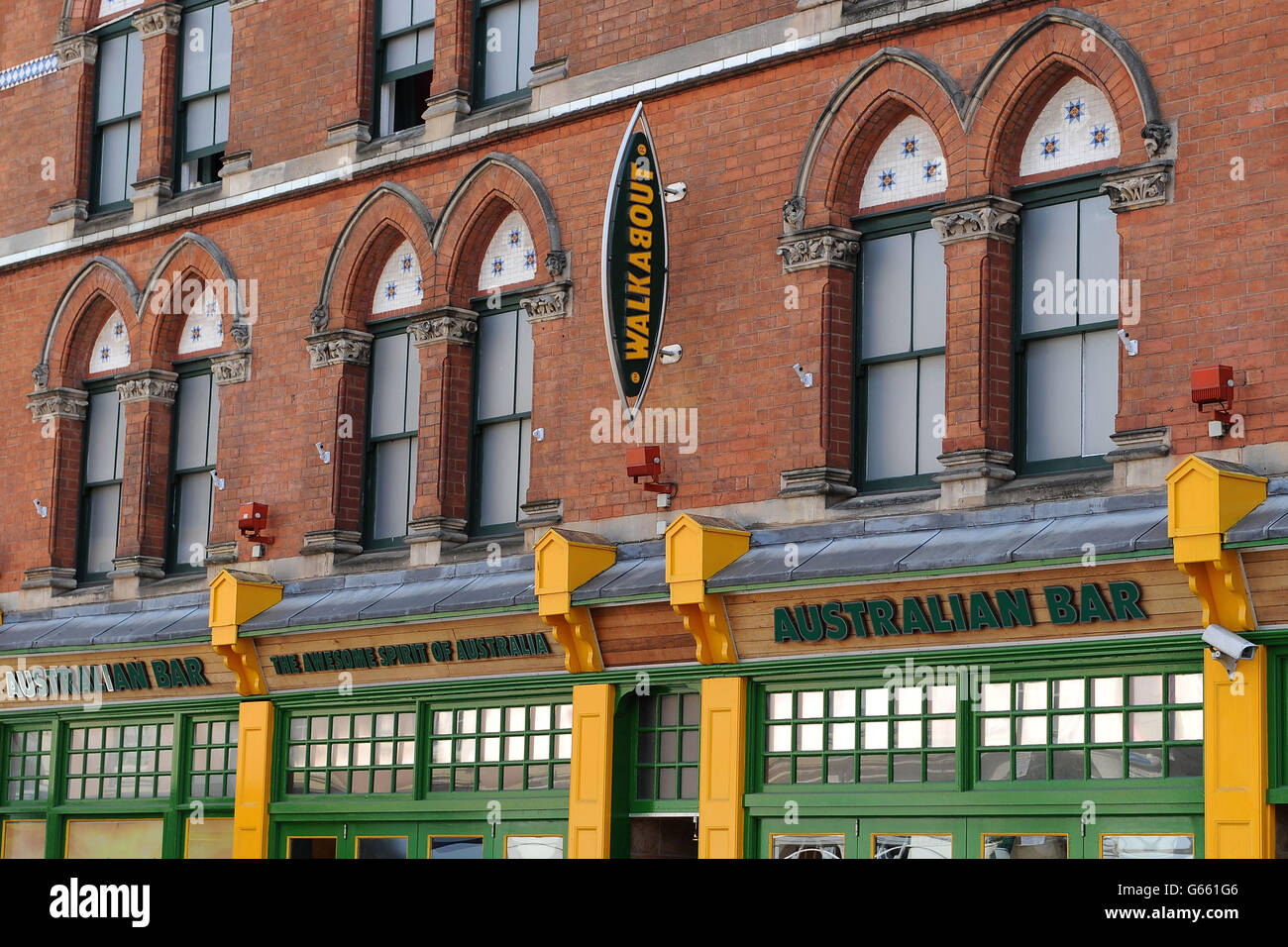 A general view of the Walkabout bar on Broad Street, Birmingham, where it is understood members of both the Australian and England cricket teams were at some point on Saturday night after England's 48-run victory over Australia in the Champions Trophy opening match at Edgbaston. Stock Photo