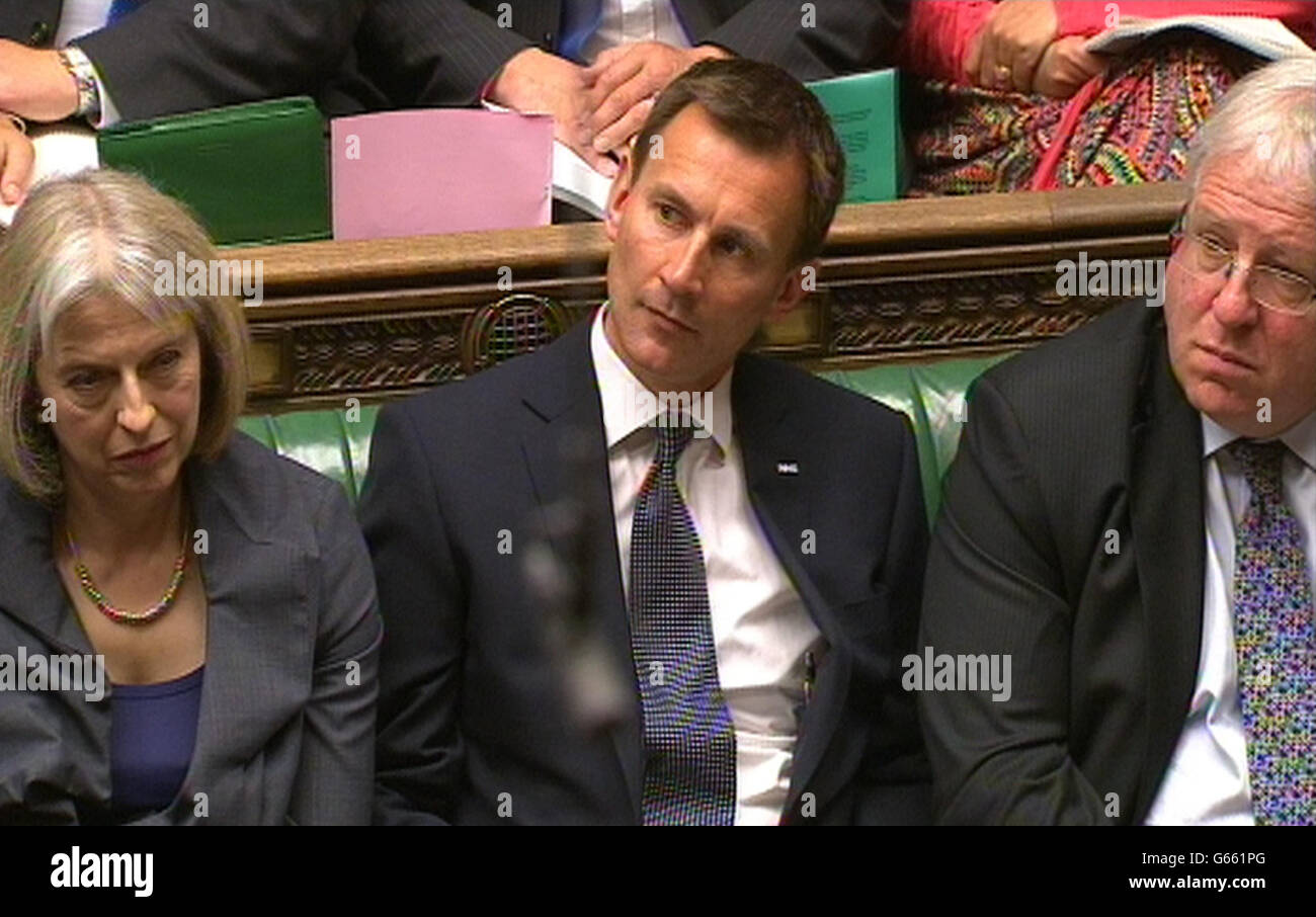 Secretary of State for Health Jeremy Hunt during Prime Minister's ...