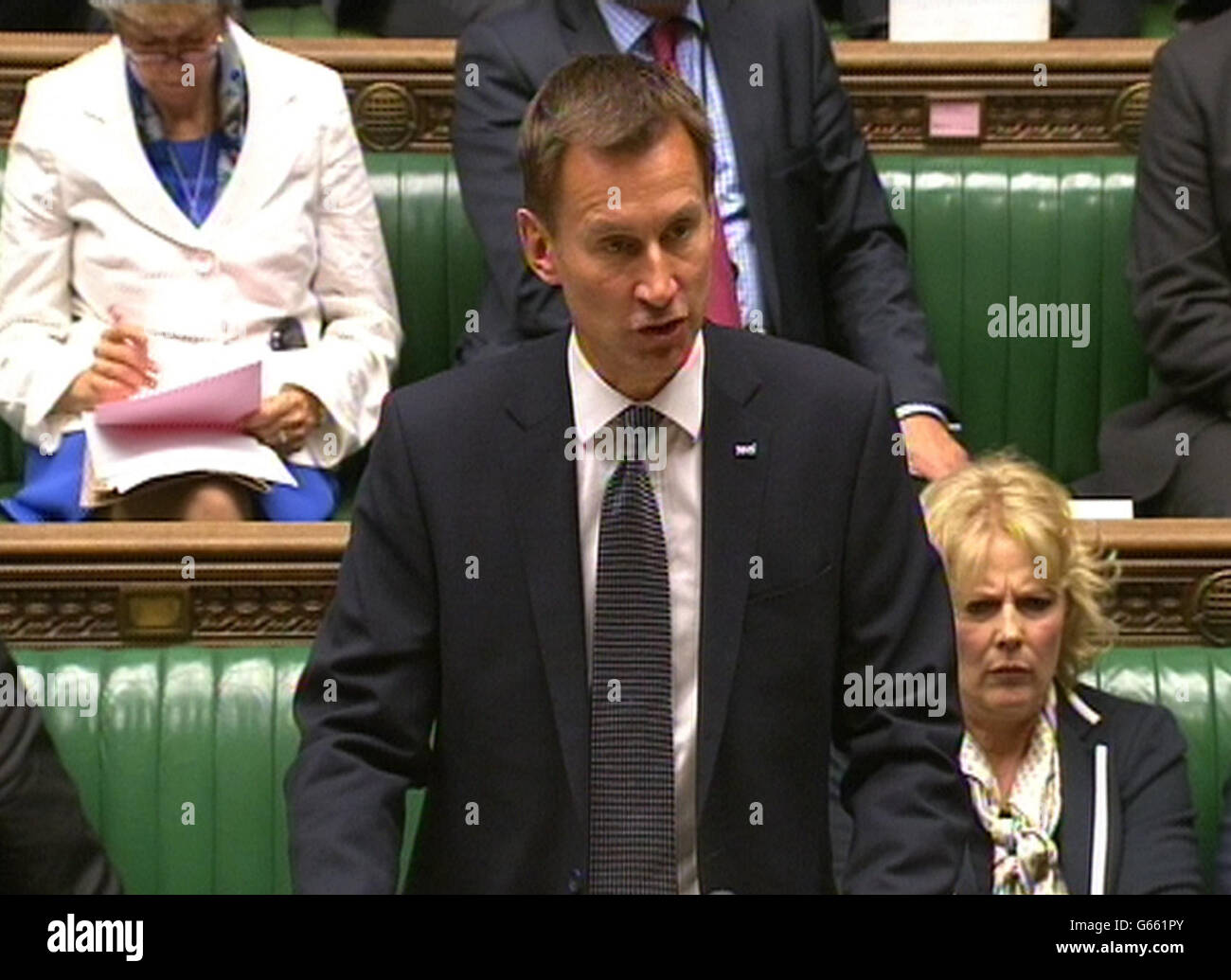 Health secretary hunt makes statement to the house of commons hi-res ...