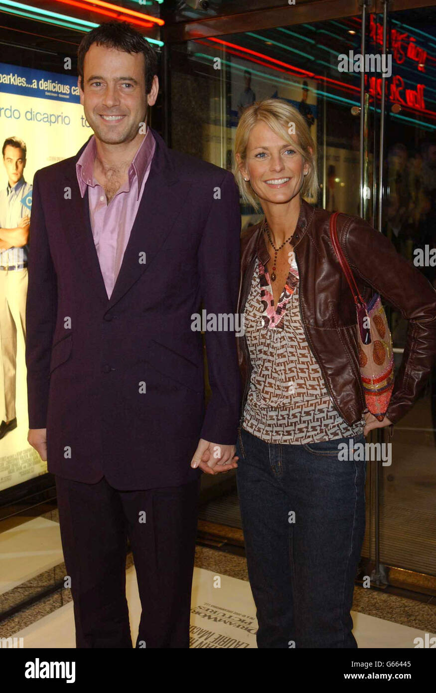TV presenter Ulrika Jonsson and Lance Gerard-Wright arrive for UK premiere of Steven Spielberg's 'Catch Me If You Can' at the Empire Cinema, Leicester Square in London. 04/05/2003: Jonsson is set to marry her Mr Right - the eligible bachelor she met while presenting a television dating show last year, her agent confirmed, Sunday May 4, 2003. Jonsson, who has suffered a string of high profile failed relationships, started dating former Army officer Lance Gerrard-Wright after they hit if off during ITV1's love search Mr Right, in which he was the prize. 15/6/03: Jonsson who told in an interview Stock Photo