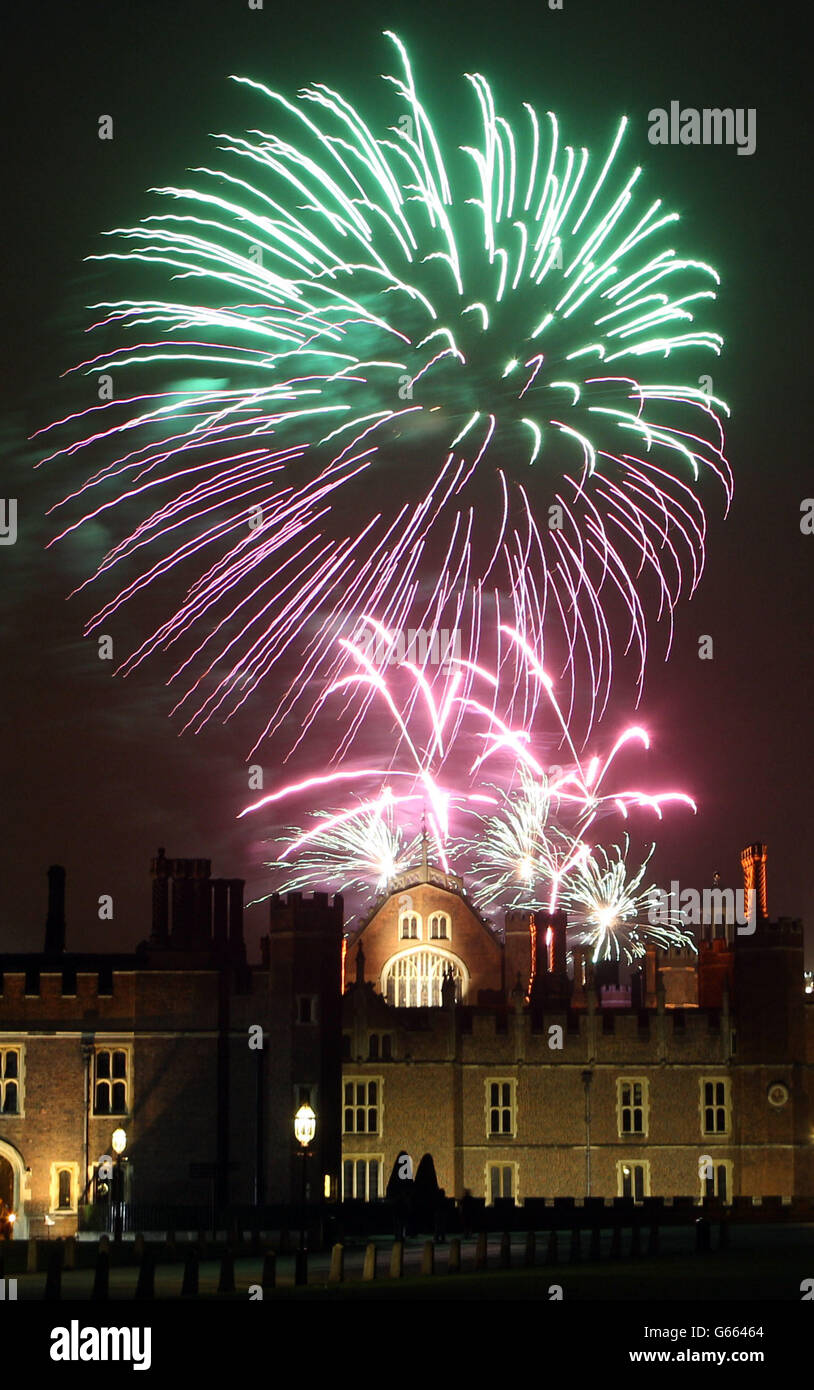 Fireworks at Hampton Court Palace after the Royal Philharmonic