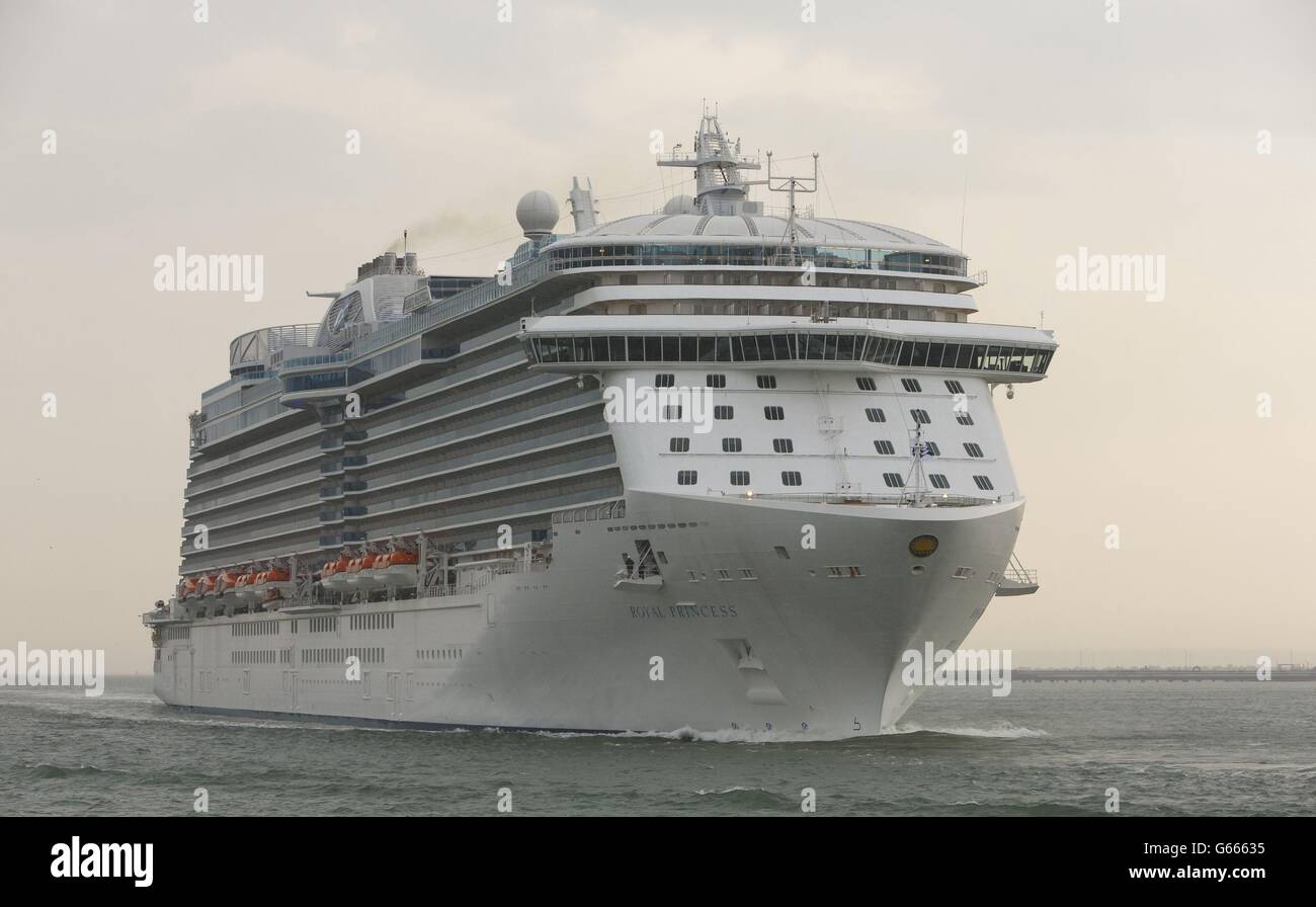 Princess Cruises' newest ship, Royal Princess, arrives in Southampton