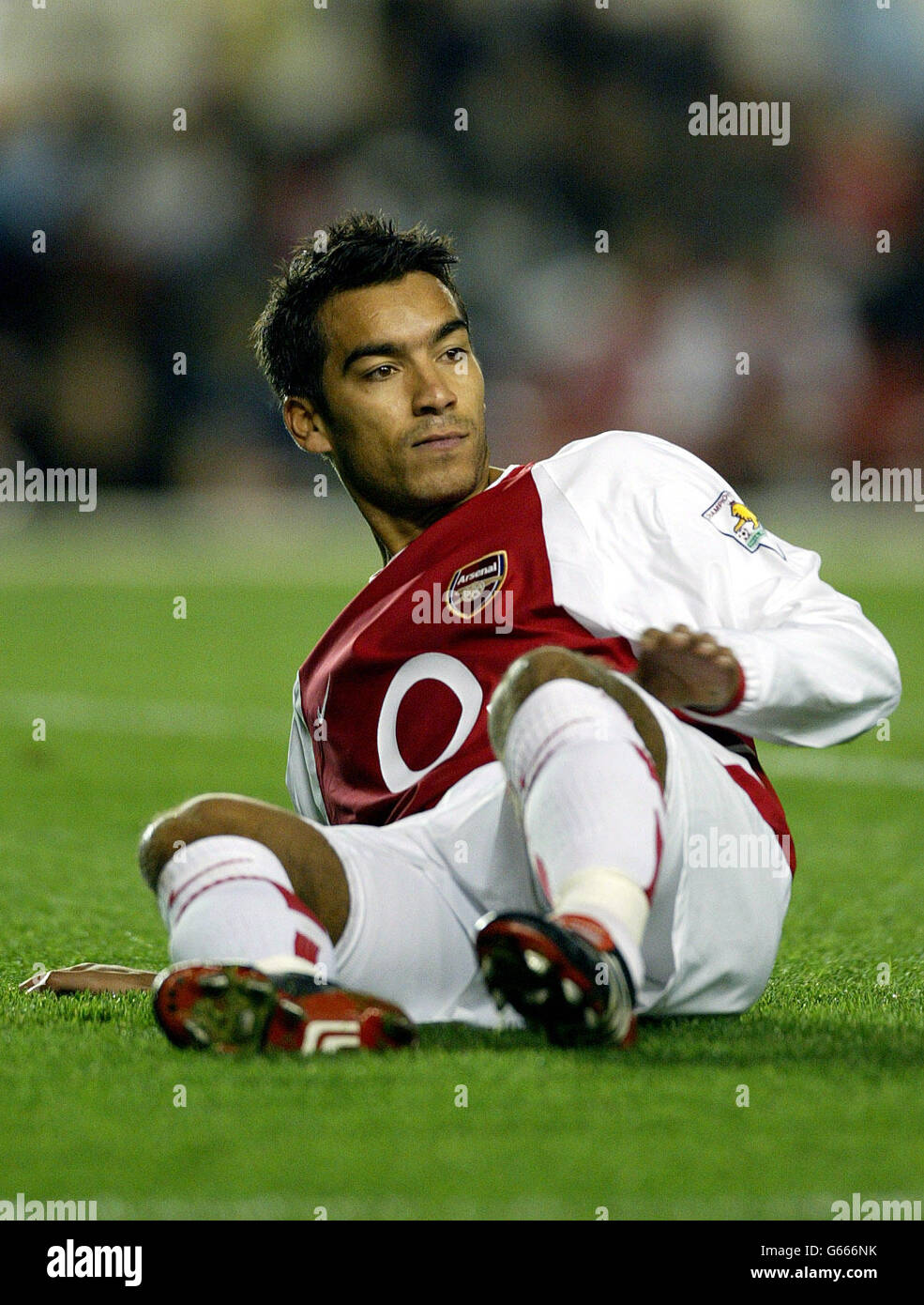 Arsenal's Giovanni Van Bronckhorst during Arsenal's 3-2 defeat to Sunderland in the Worthington Cup 3rd round game at Highbury, London. Stock Photo
