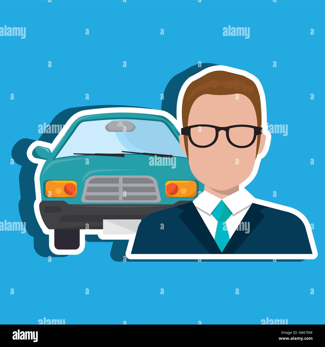 car salesman design Stock Vector Image & Art Alamy