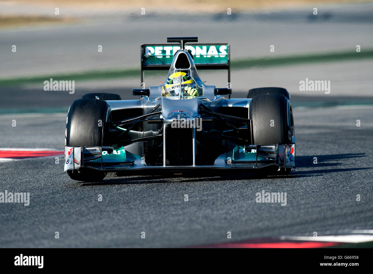 Nico Rosberg, GER, Mercedes AMG-Mercedes F1 W03, Formula 1 testing sessions, February 2012, Barcelona, Spain, Europe Stock Photo