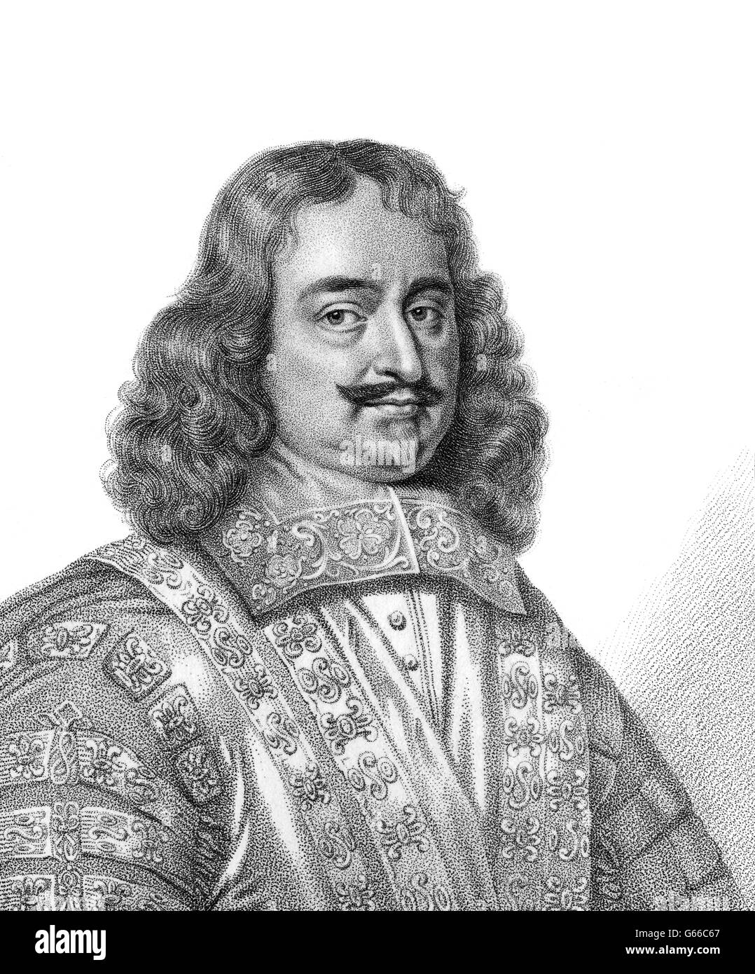Edward Hyde, 1st Earl of Clarendon, 1609-1674, an English statesman and historian Stock Photo