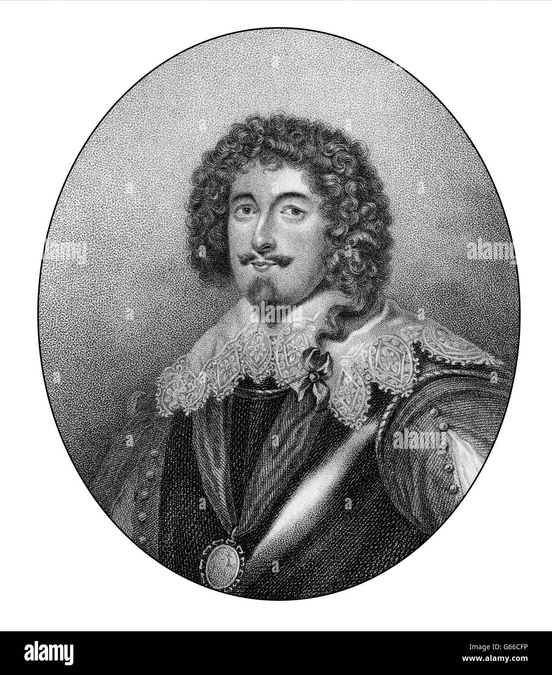 Richard Sackville, 5th Earl of Dorset, 1622-1677, an English peer and politician Stock Photo