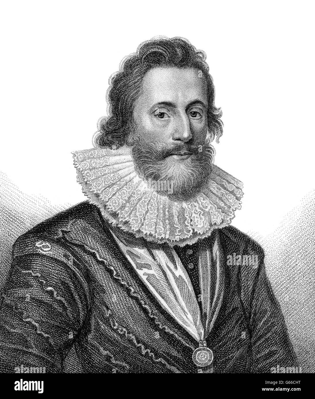 Dudley North, 4th Baron North, 1602-1677, an English politician Stock Photo