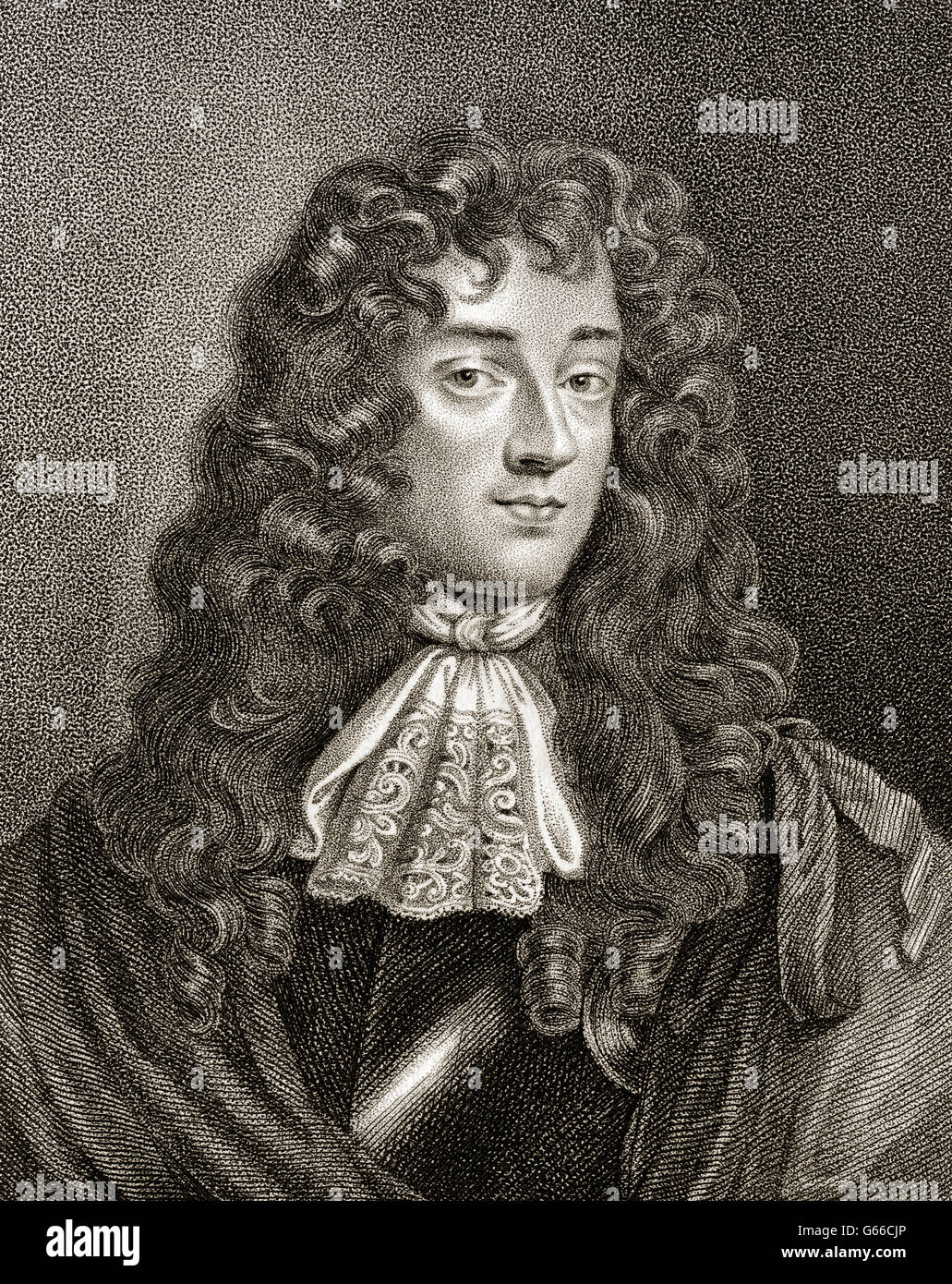 John Wilmot, 2nd Earl of Rochester, 1647-1680, an English poet and courtier Stock Photo
