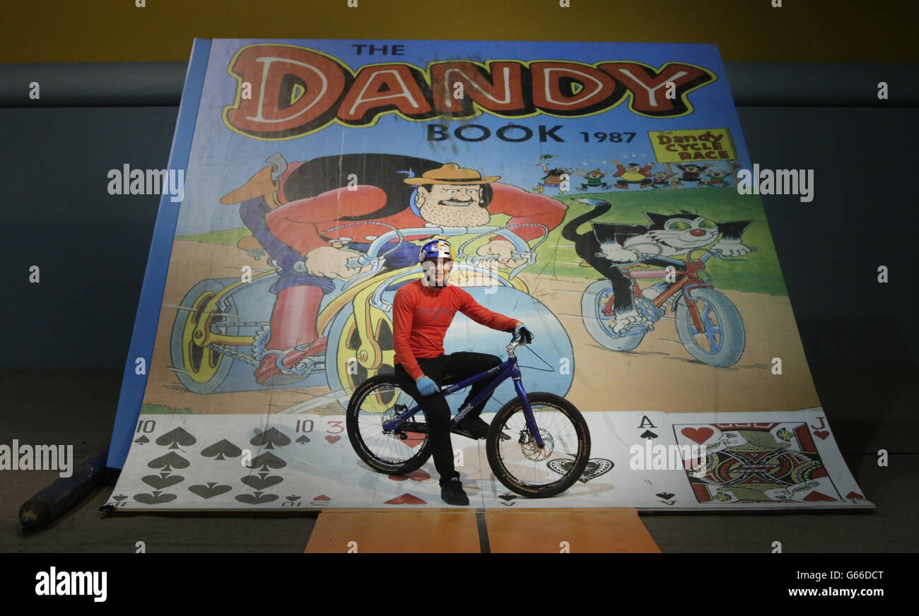 Danny MacAskill ion the set of his new film Imaginate at the Kelvin Hall in Glasgow ahead of the its Scottish premier Stock Photo Alamy