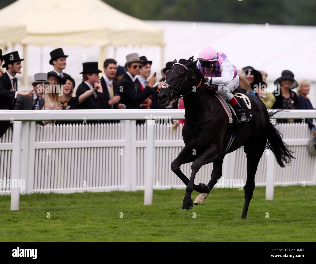 Thomas Chippendale ridden by Johnny Murtagh wins the Hardwicke Stakes during day five of the Royal Ascot meeting at Ascot Racecourse, Berkshire. Stock Photo