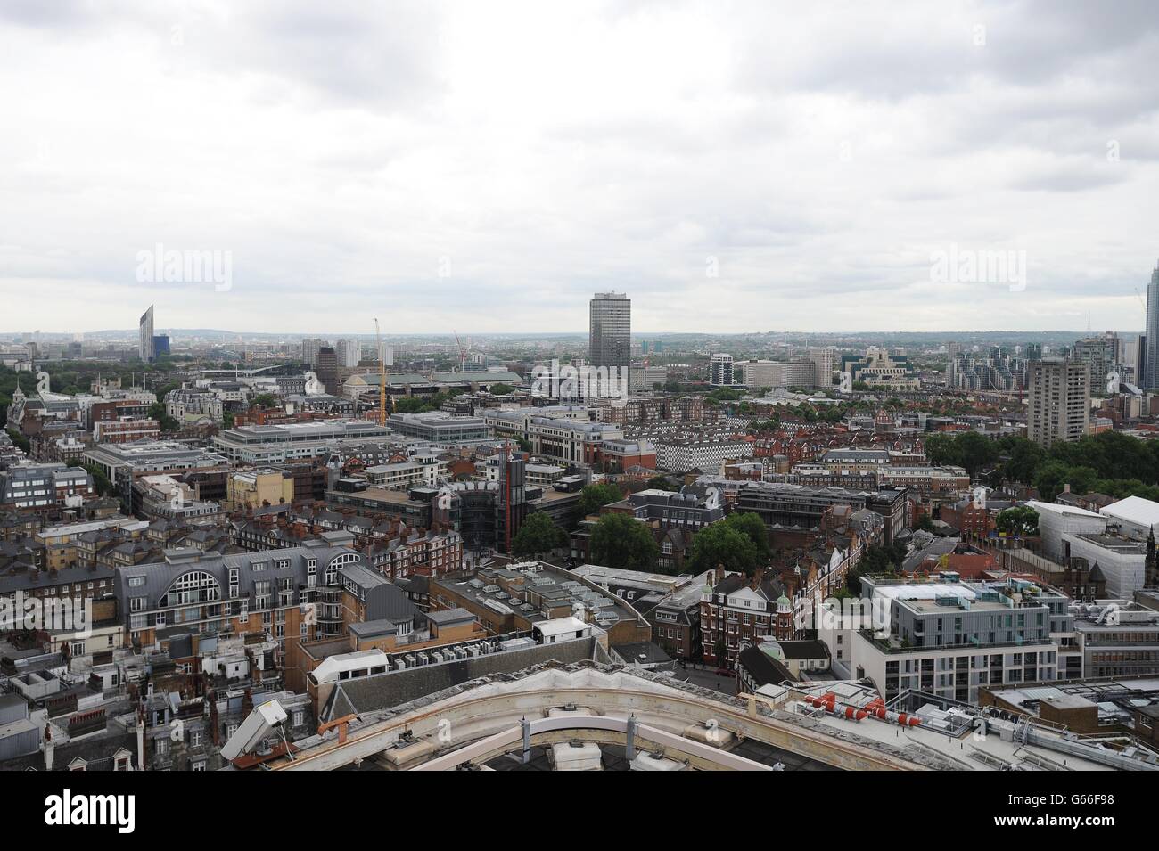 A view across London from the roof of Westminster City Hall, central ...