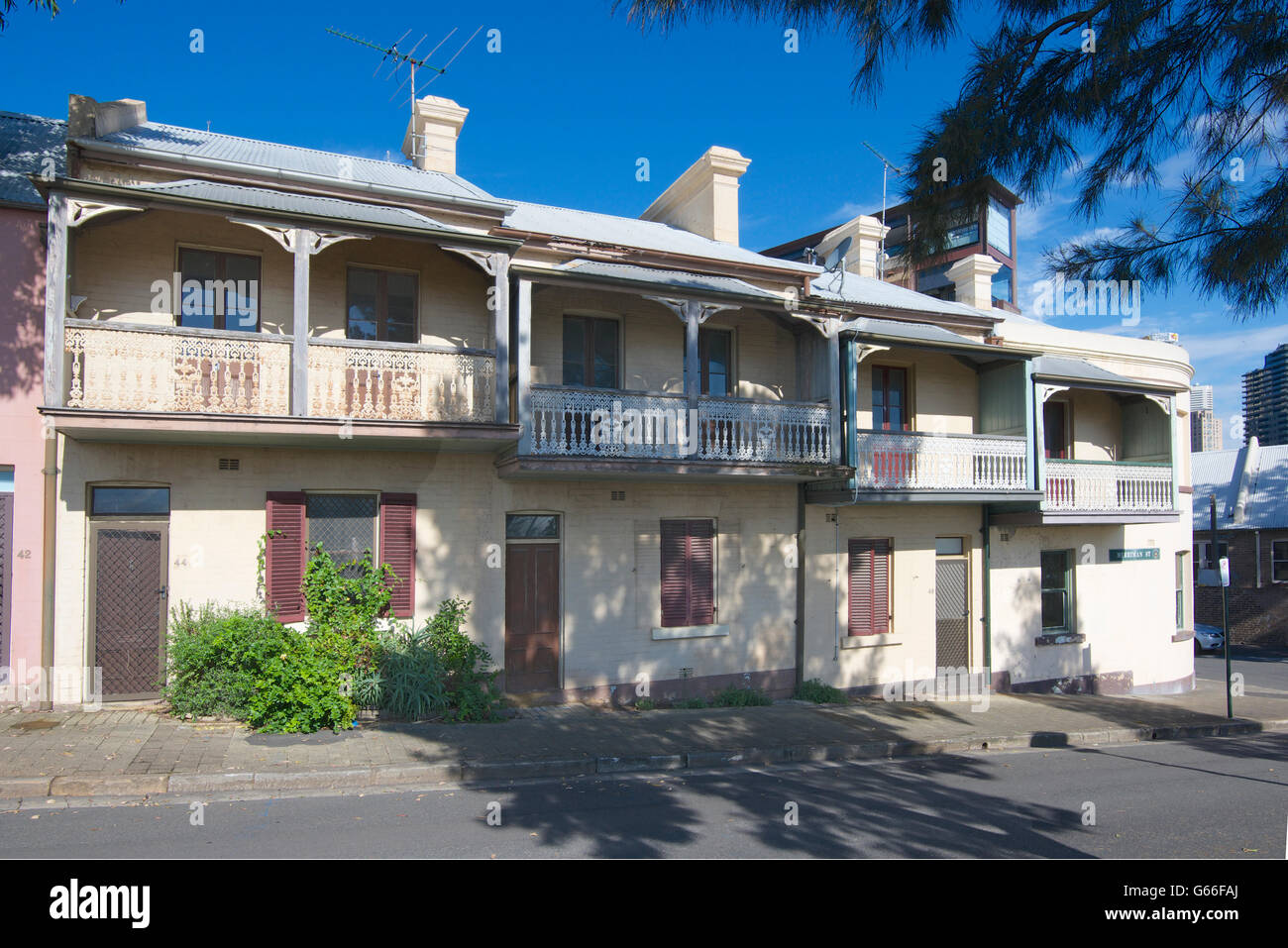 Old historic terrace Merriman Street The Rocks Sydney NSW Australia