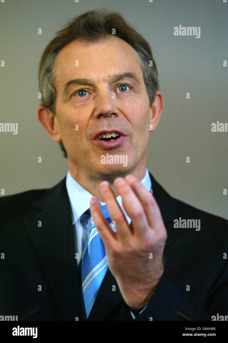 Tony Blair - Media Press Conference Stock Photo - Alamy