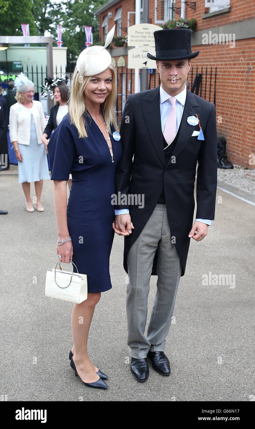 Jemma Kidd and husband Arthur Wellesley, Earl of Mornington during Day Four of The Royal Ascot Meeting 2013 Stock Photo