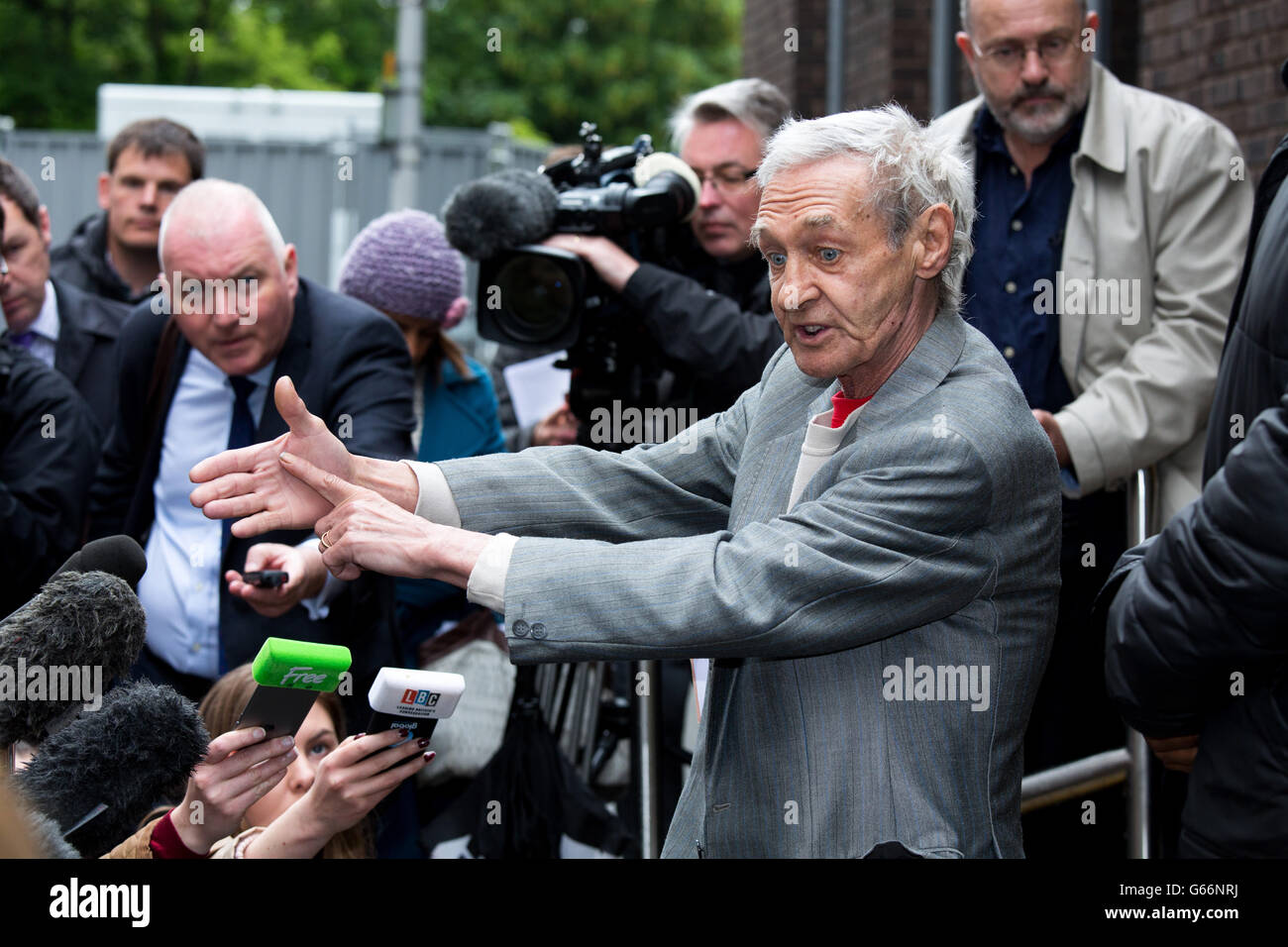 Patrick Joseph Hill. (Paddy Hill), one of the 'Birmingham Six' pictured outside the tribunal to reopen the Bombings inquiry. Stock Photo