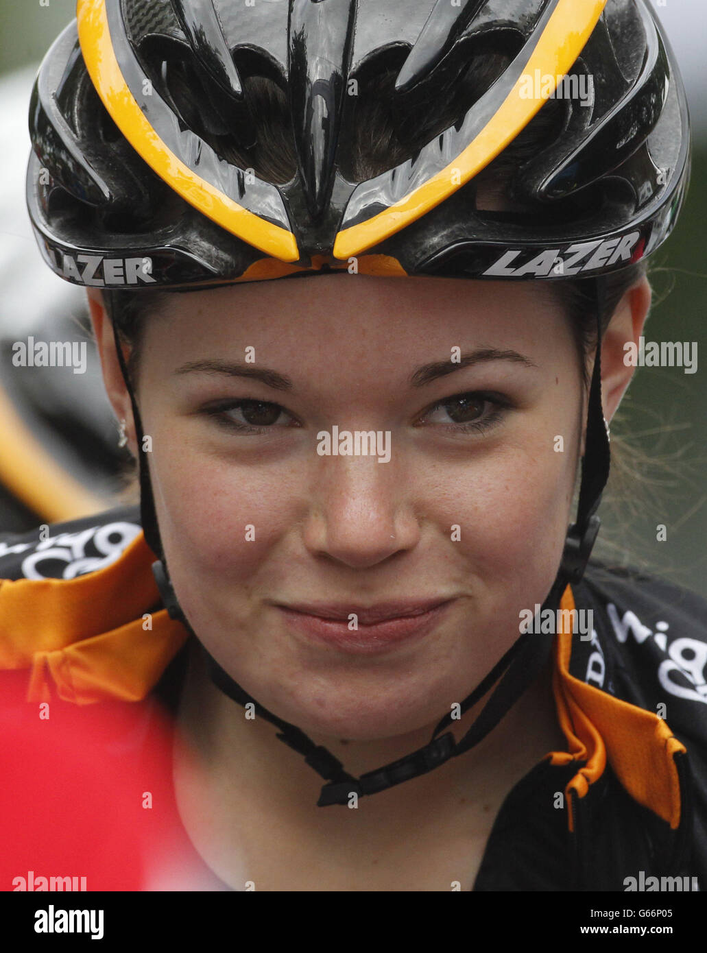 Amy Roberts during the National Road Race Championships in Glasgow. Stock Photo