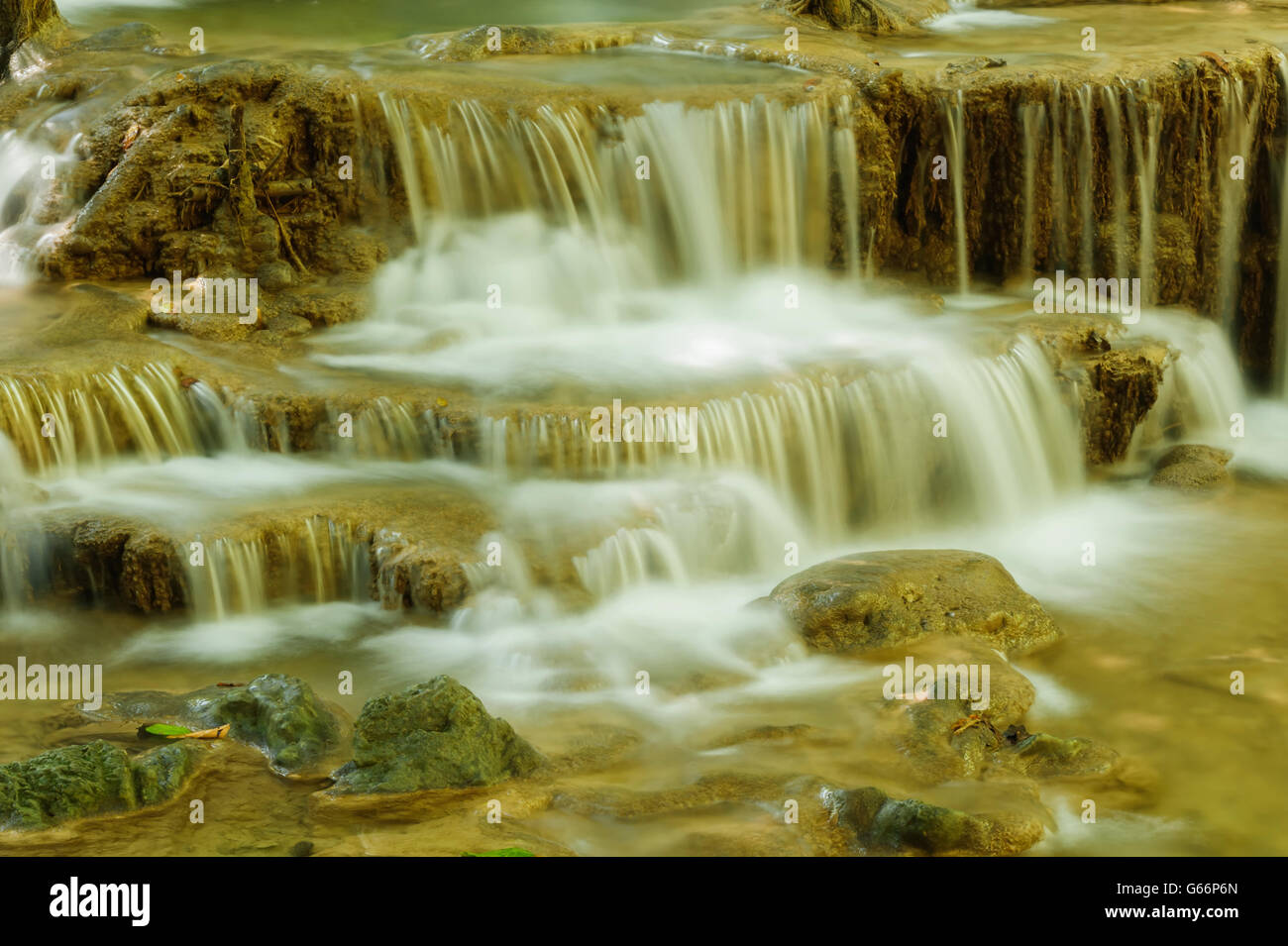 Waterfall forest Huay Mae Kamin National Park, Kanchanaburi, Thailand Stock Photo