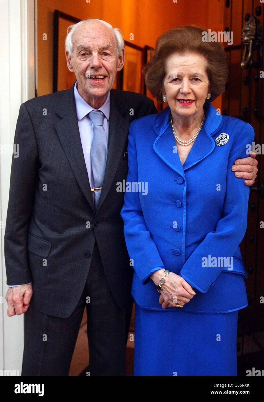 Denis and Margaret Thatcher Stock Photo