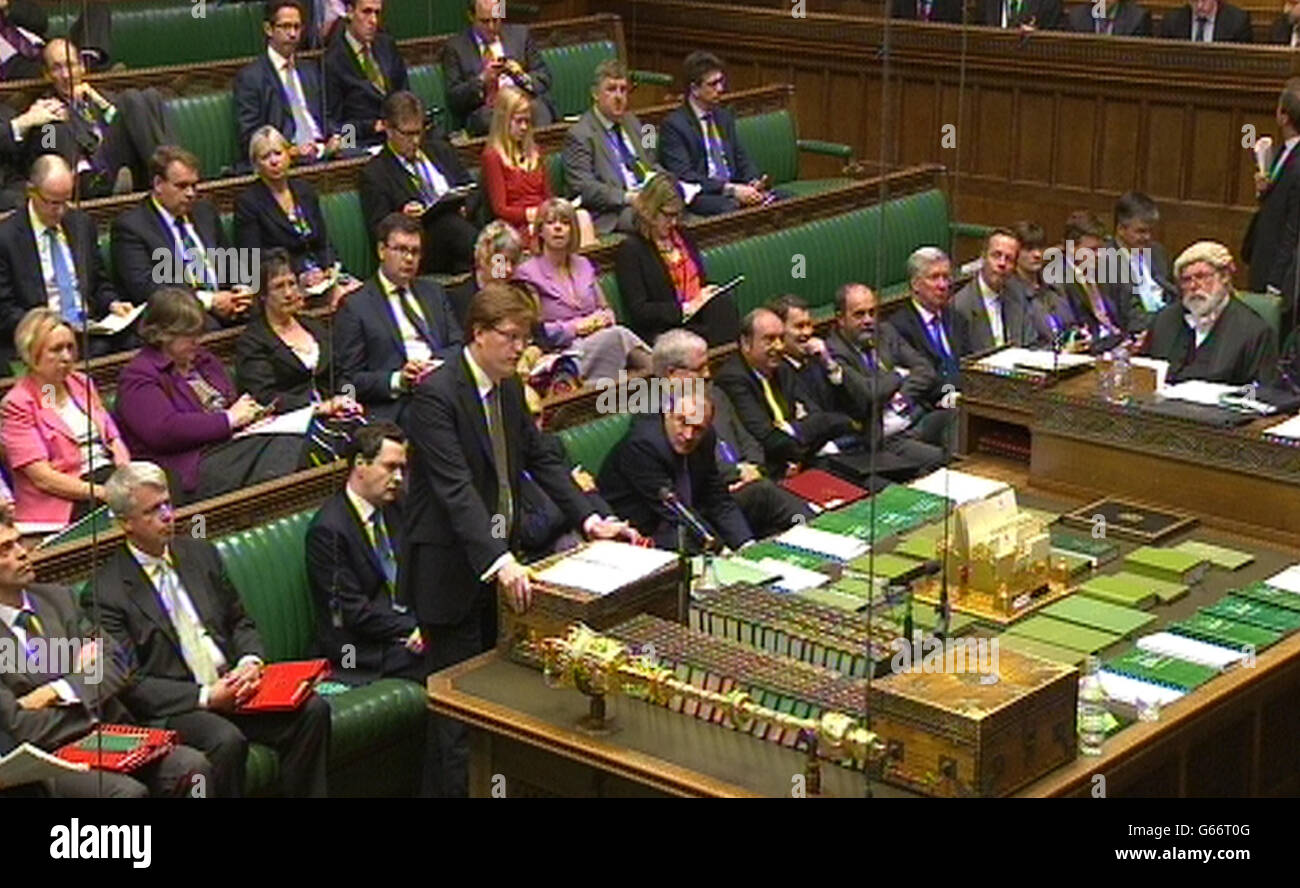 Danny Alexander Chief Secretary to the Treasury Danny Alexander making a statement to ...