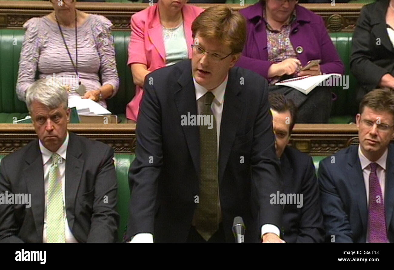 Danny Alexander Chief Secretary to the Treasury Danny Alexander making a statement to ...