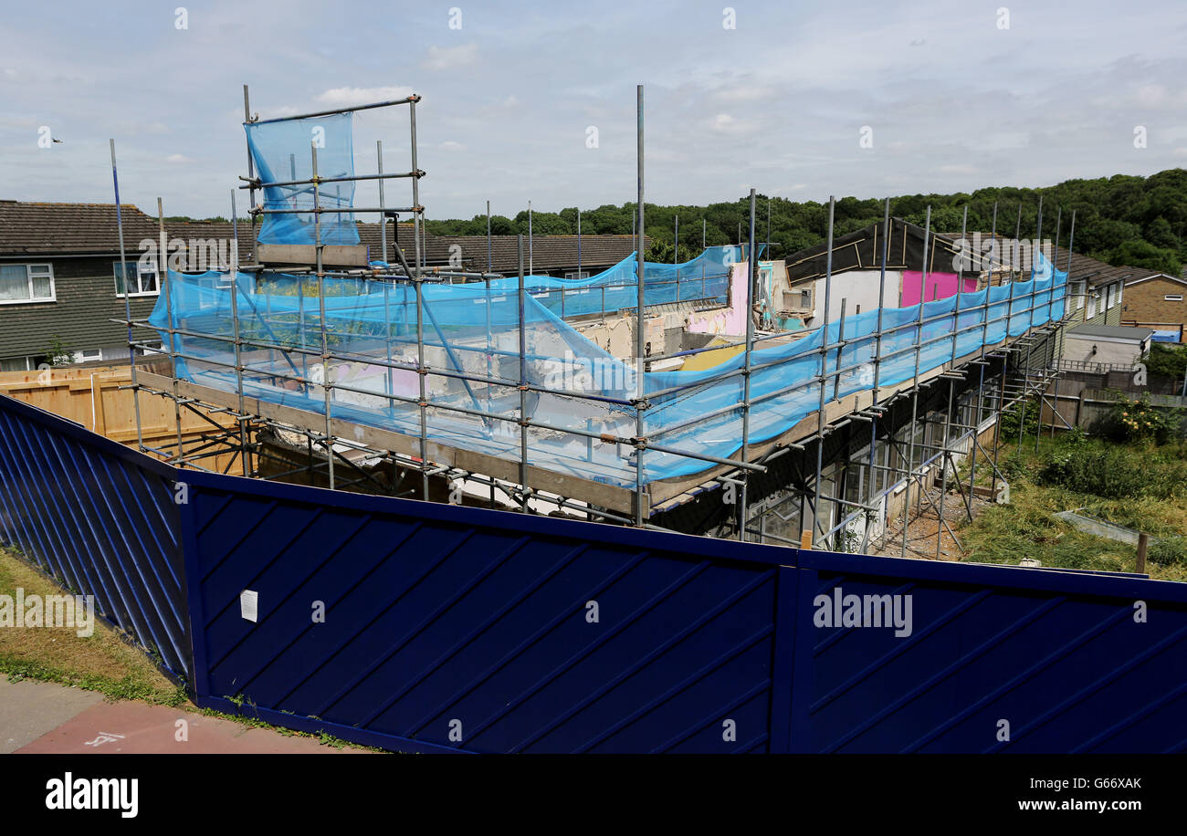 A general view of the scene in New Addington, near Croydon, South