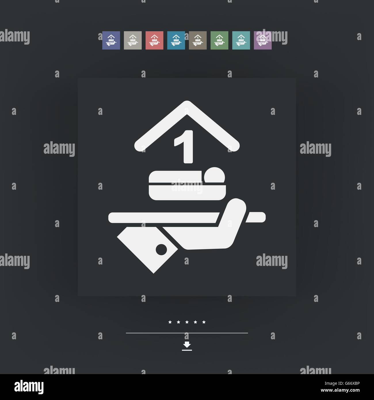 Hotel icon. Single bedroom Stock Vector Image & Art - Alamy