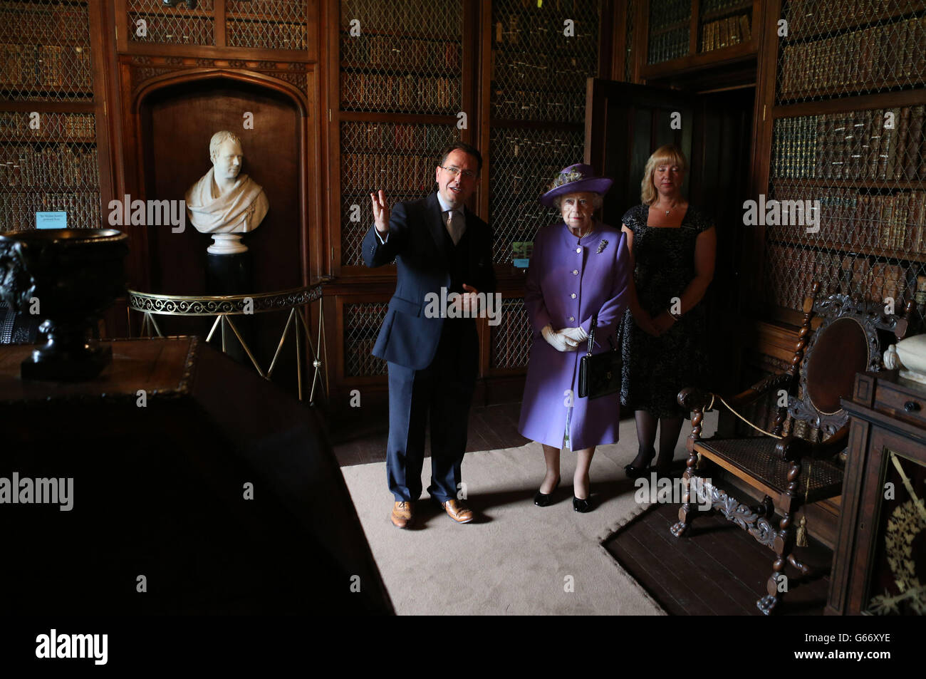 Royal visit to Walter Scotts home Stock Photo