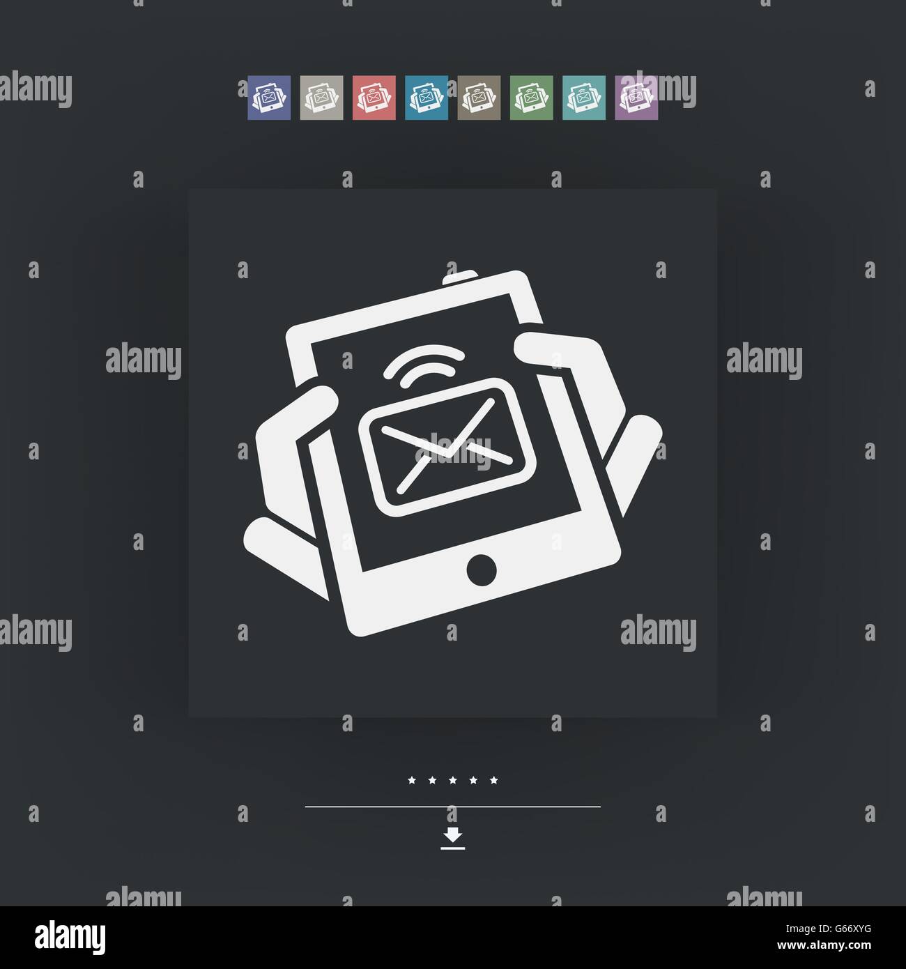 Phone tab with letter Stock Vector Images - Alamy