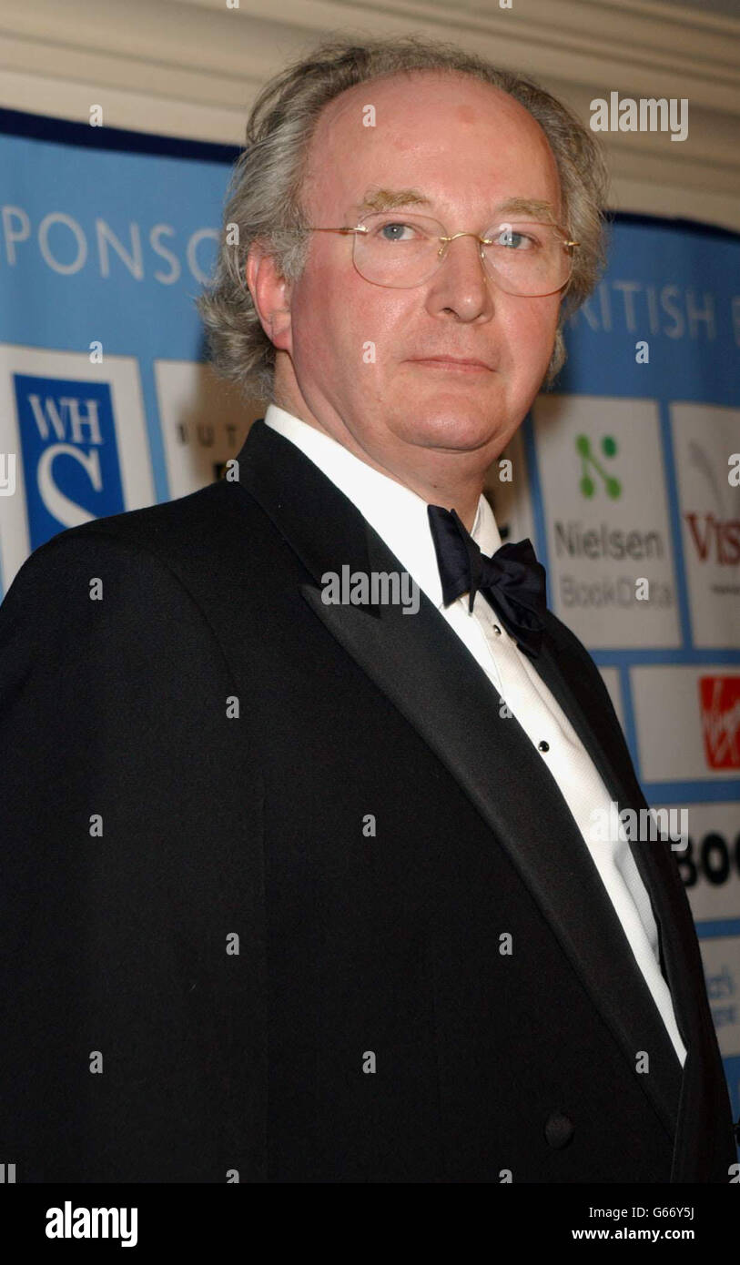 Whitbread winning author Philip Pullman arrives at the British Book Awards at Le Meridien Grosvenor House in Park Lane, London. The 14th annual high-profile literary awards ceremony recognises bestsellers rather than critics' favourites. 09/03/04: The Archbishop of Canterbury said in a speech released today, Philip Pullman's controversial novels should form part of pupils' religious education.The Whitbread winner's His Dark Materials trilogy - now a stage hit has been branded anti-Christian propaganda by critics. Stock Photo