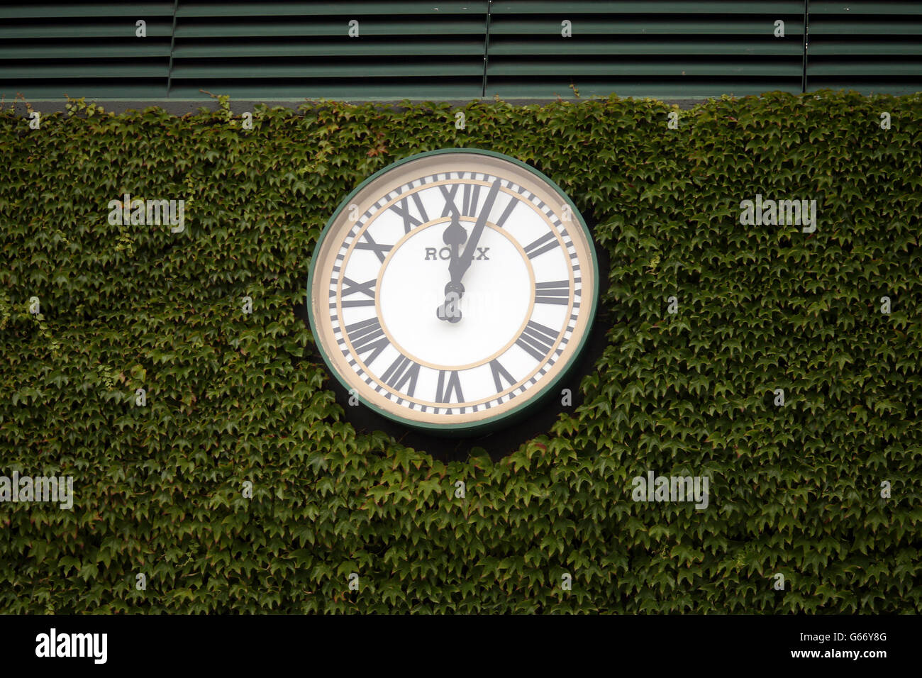 Detail of a Rolex clock during day eight of Wimbledon held at The All  England Lawn Tennis and Croquet Club Stock Photo - Alamy
