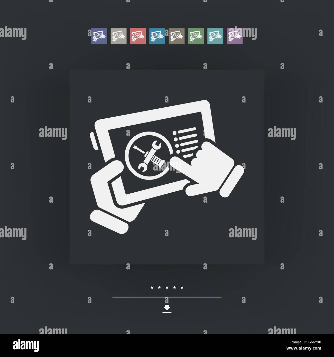 Touchscreen device setting Stock Vector Image & Art - Alamy