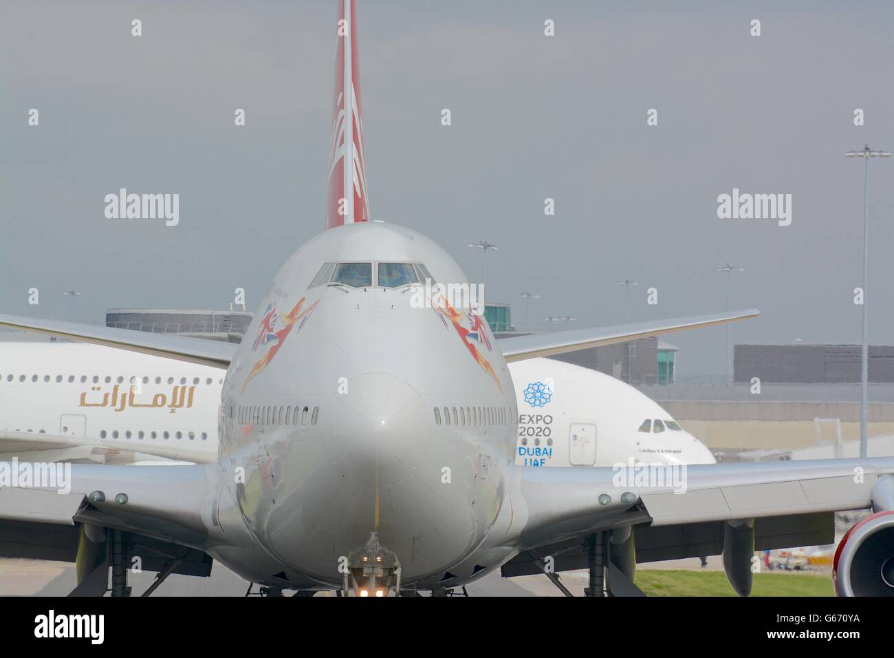 Virgin Atlantic 747-400 Stock Photo
