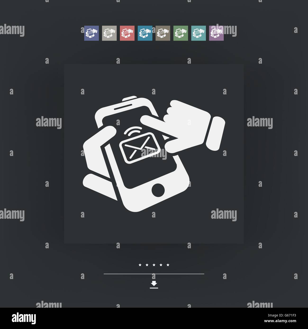 Smartphone mail icon Stock Vector Image & Art - Alamy