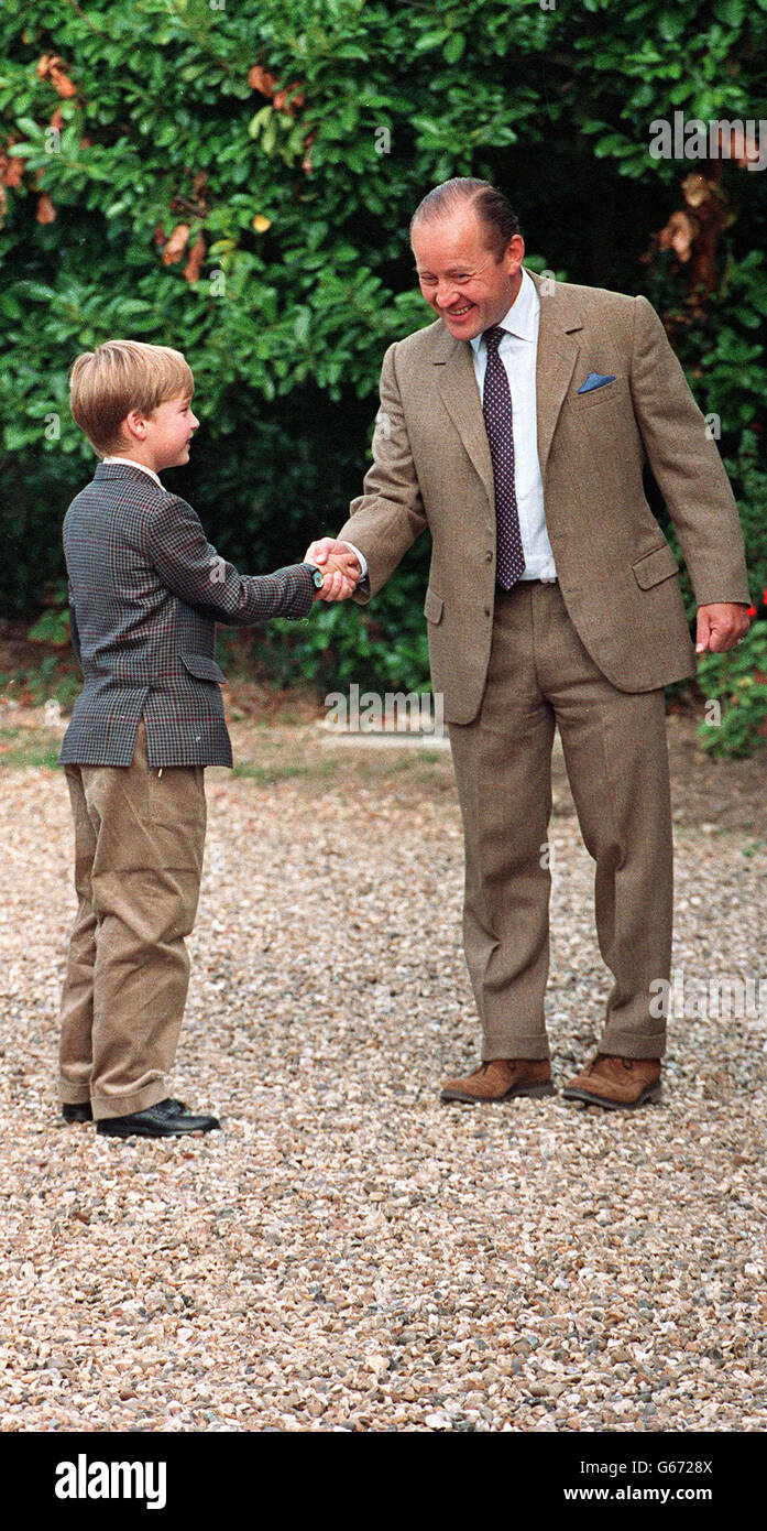 Prince William's first day at Ludgrove school Stock Photo Alamy