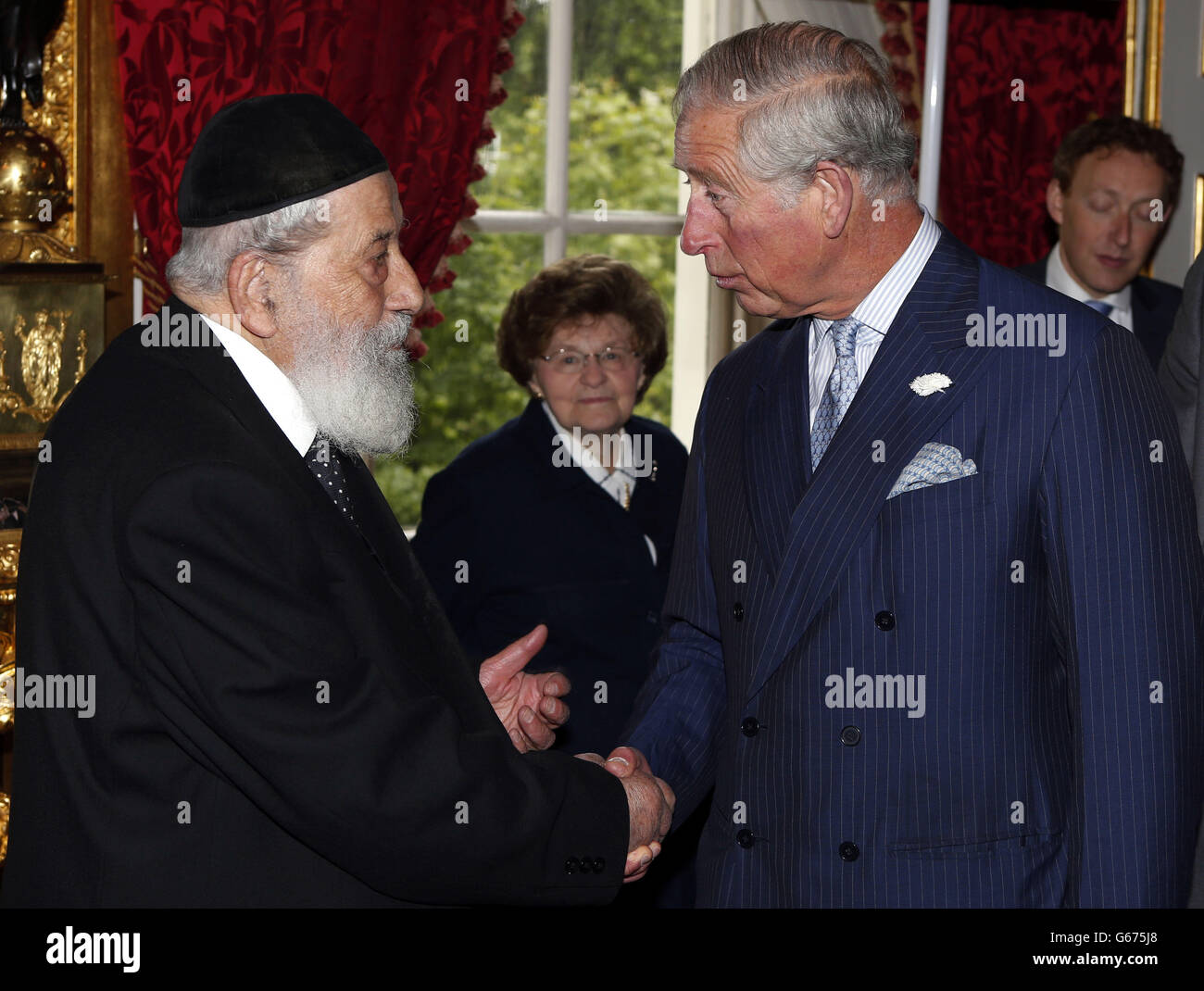 The prince wales talks rabbi kurt stern hi-res stock photography and ...