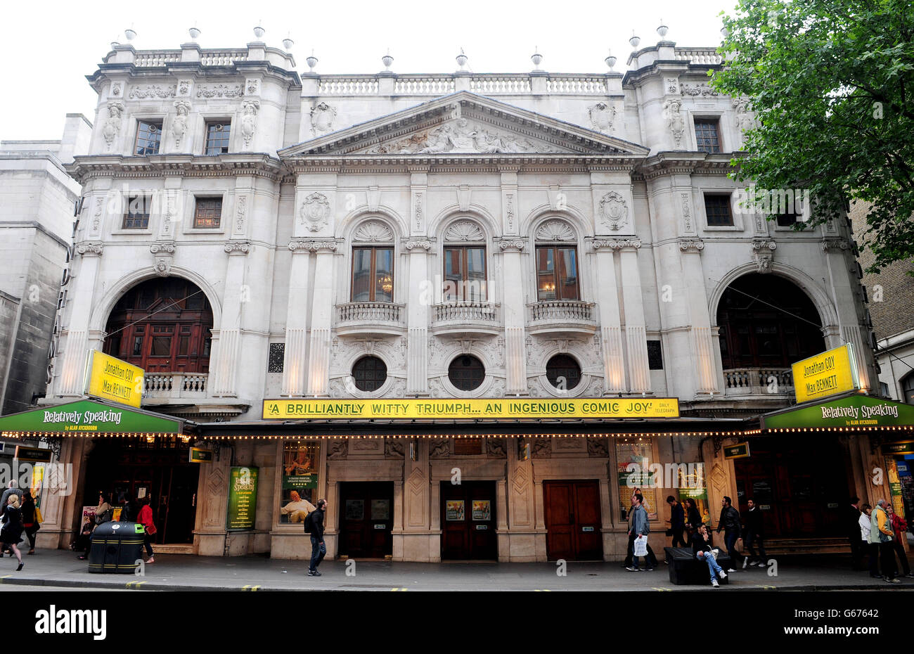 Theatre stock - London. A general view of Wyndhams Theatre, in London. Stock Photo