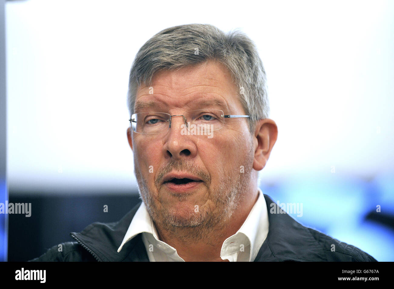 Mercedes F1 team principal Ross Brawn, during the launch of a in-store F1  simulator ahead of the British Grand Prix, at Selfridges in central London  Stock Photo - Alamy