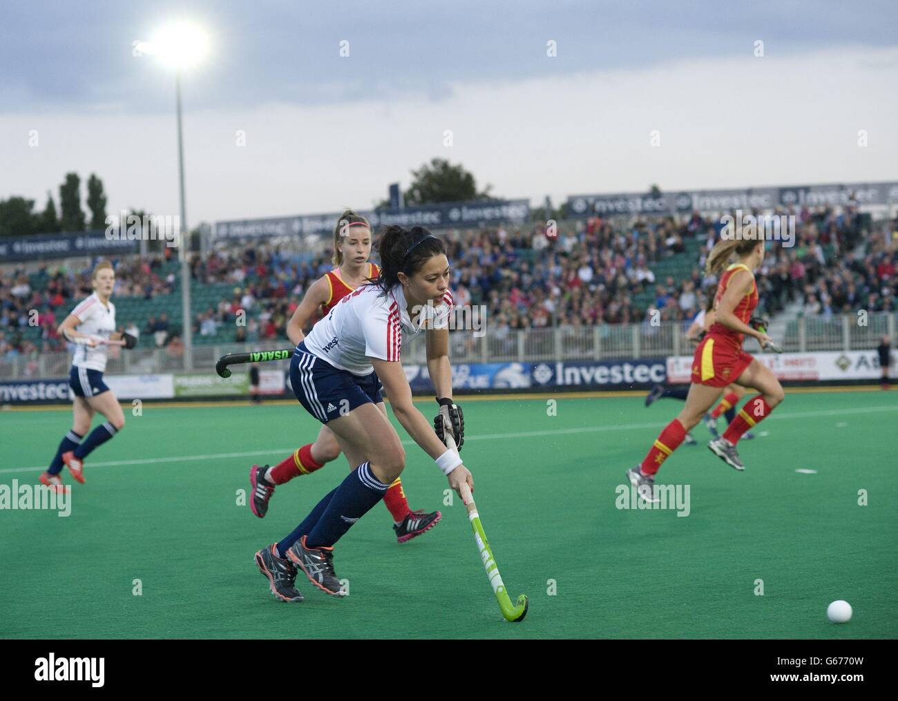 England's Sam Quek during the Investec World League Semi Finals, Chiswick. Stock Photo