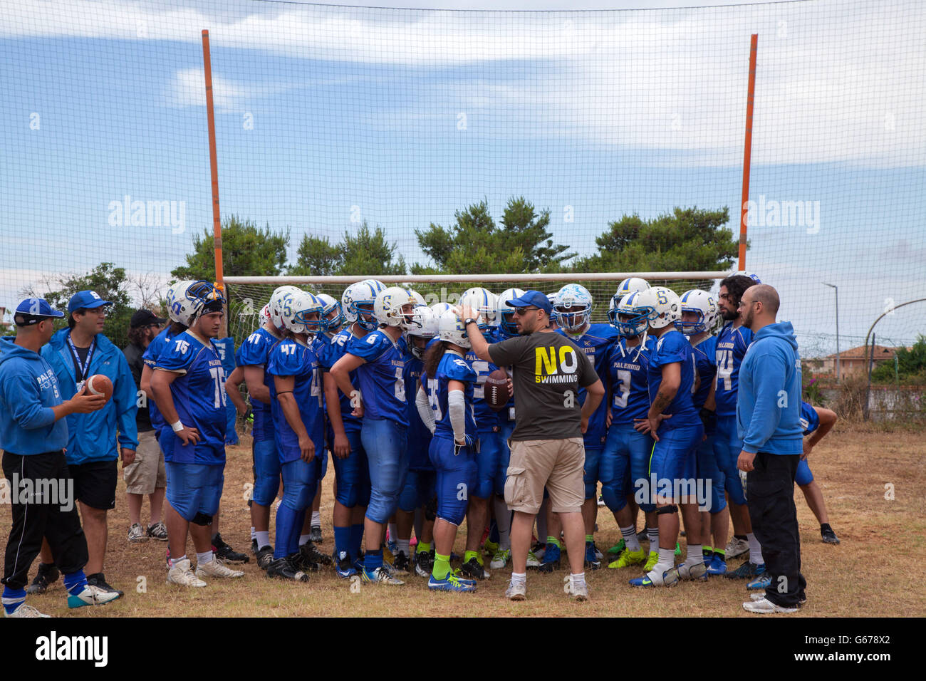 The american Football Team Sharks Palermo Stock Photo Alamy