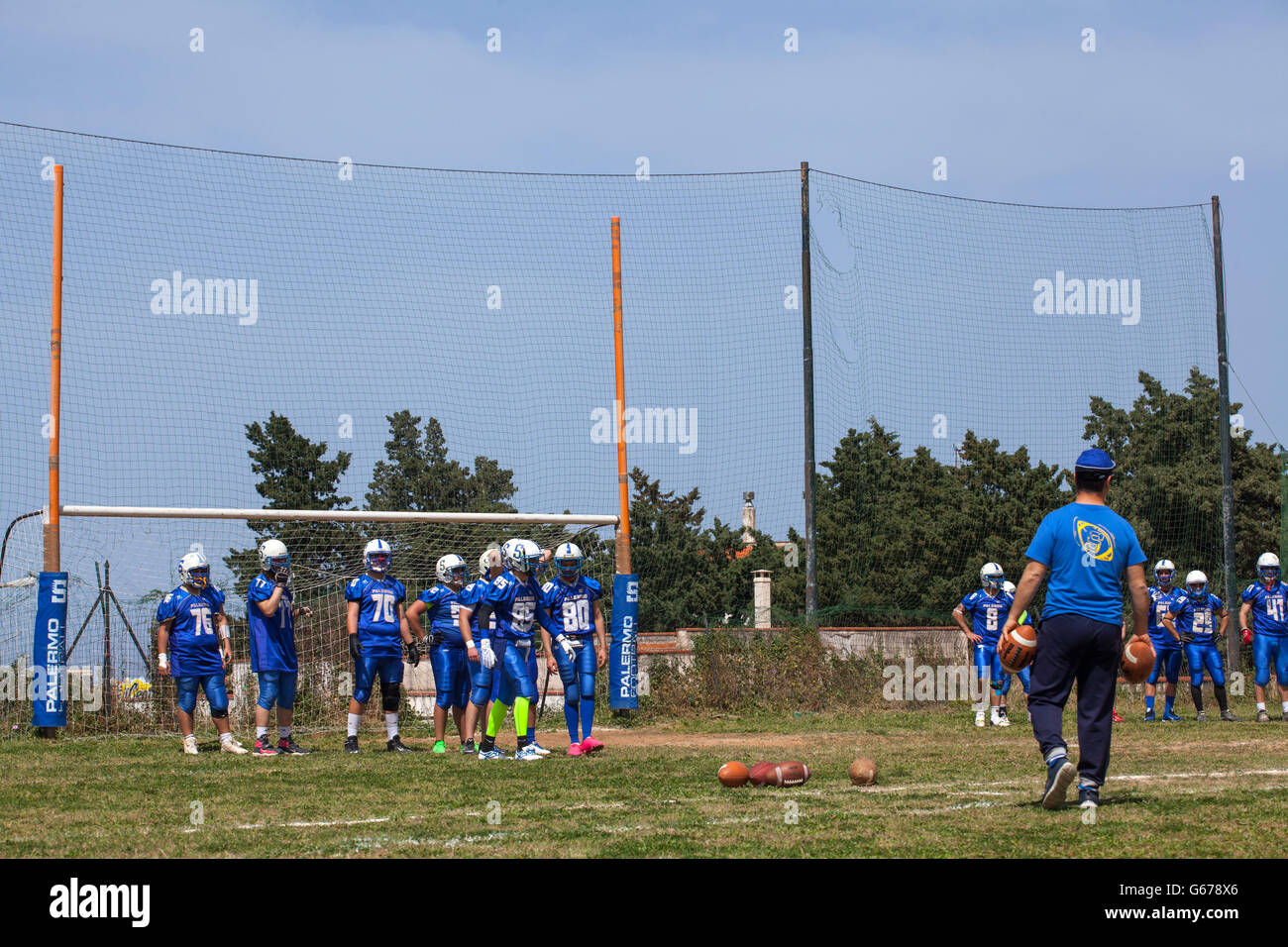 The american Football Team Sharks Palermo Stock Photo Alamy