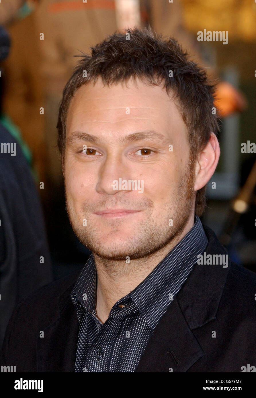 Singer David Gray arriving at Earls Court 2, London, for The Brit Awards 2003. Stock Photo