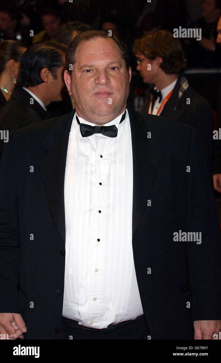 Producer Harvey Weinstein arriving for The Orange British Academy Film Awards (BAFTA), at the