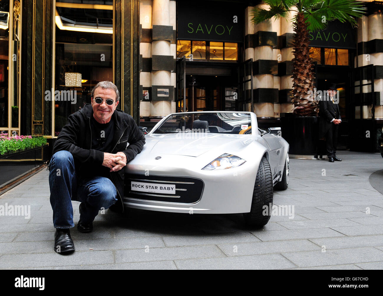 Tico Torres launches the latest collection of his children's clothing and accessory Rock Star Baby brand, including a £19,500 electric car, at the Savoy Hotel in London. Stock Photo