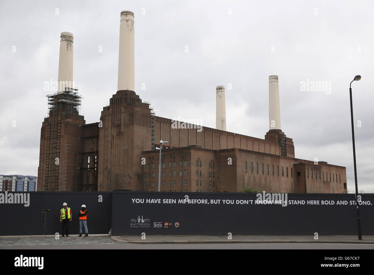 Construction at Battersea Power Station Stock Photo Alamy