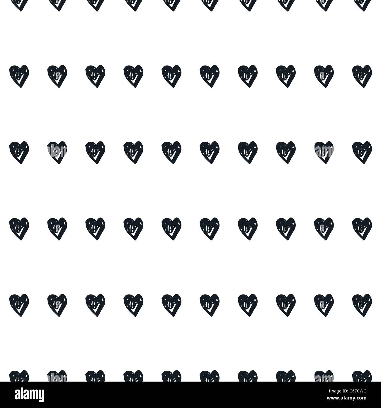 Doodle seamless pattern with hearts Stock Vector Image & Art - Alamy