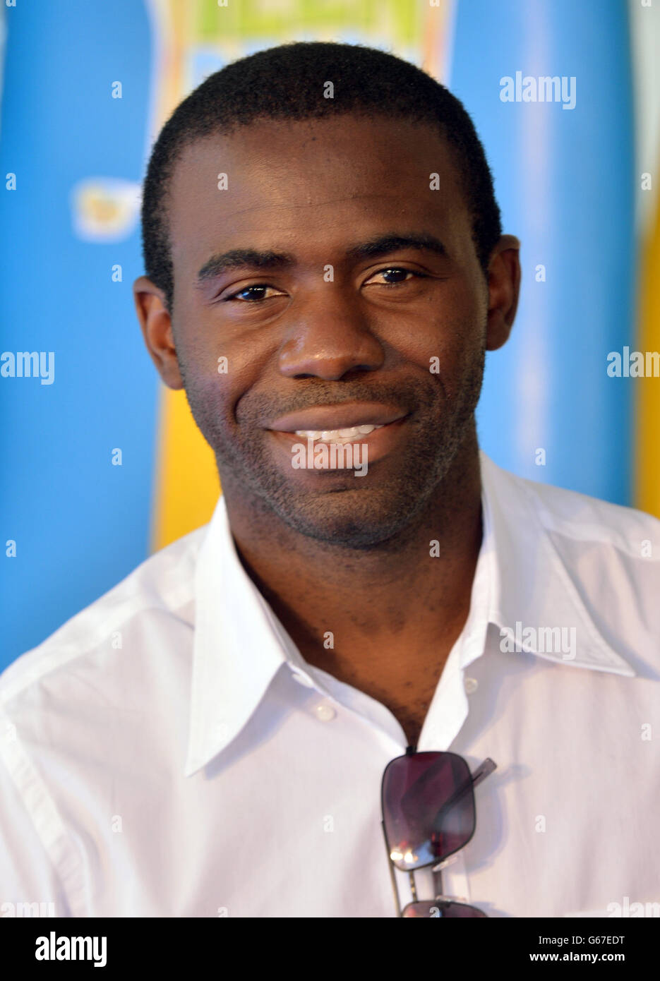 Fabrice Muamba attends the UK screening at Southbank, London, of the Disney Channel Original Movie, Teen Beach Movie, which premieres on the Disney Channel UK on 19th July at 6pm. Stock Photo
