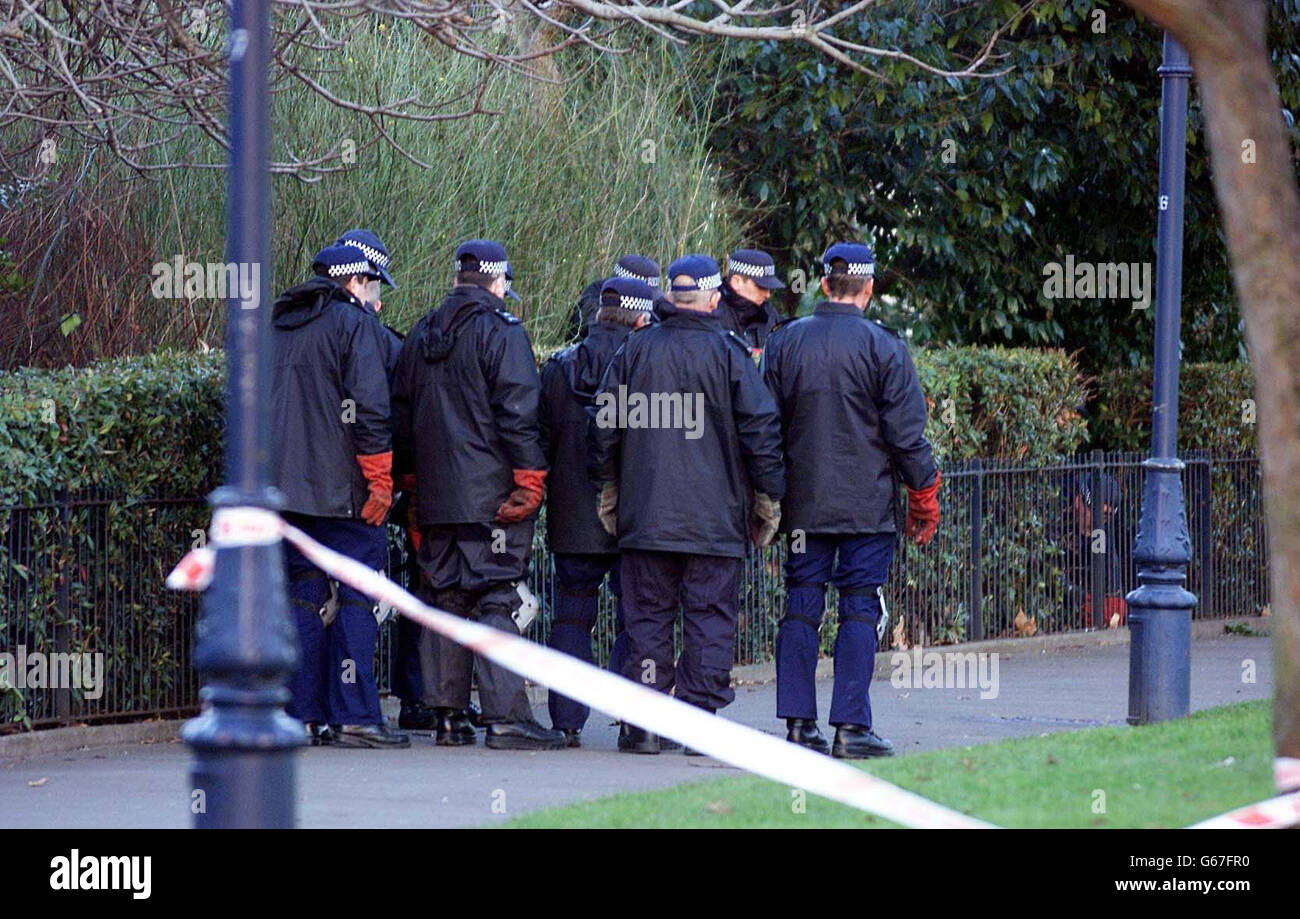 Police Close Off Victoria Park In East London High Resolution Stock 